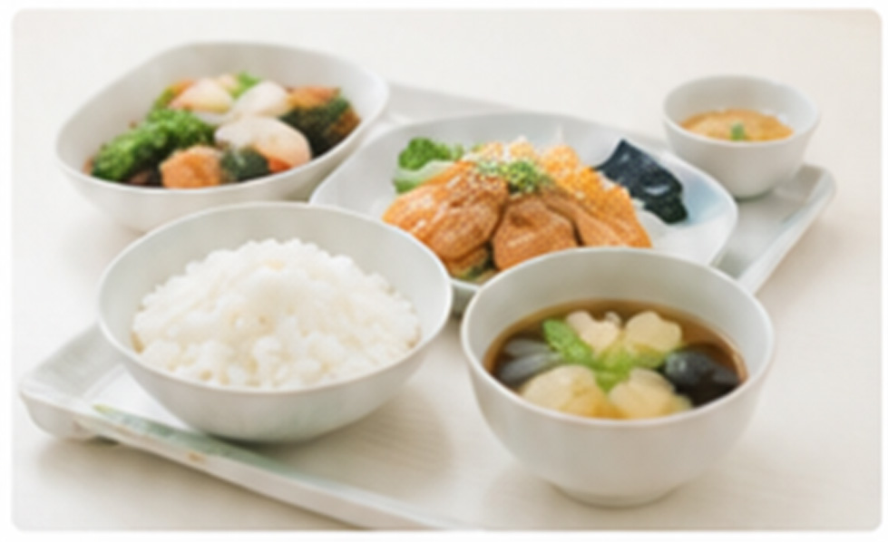 栄養バランスの取れた昼食